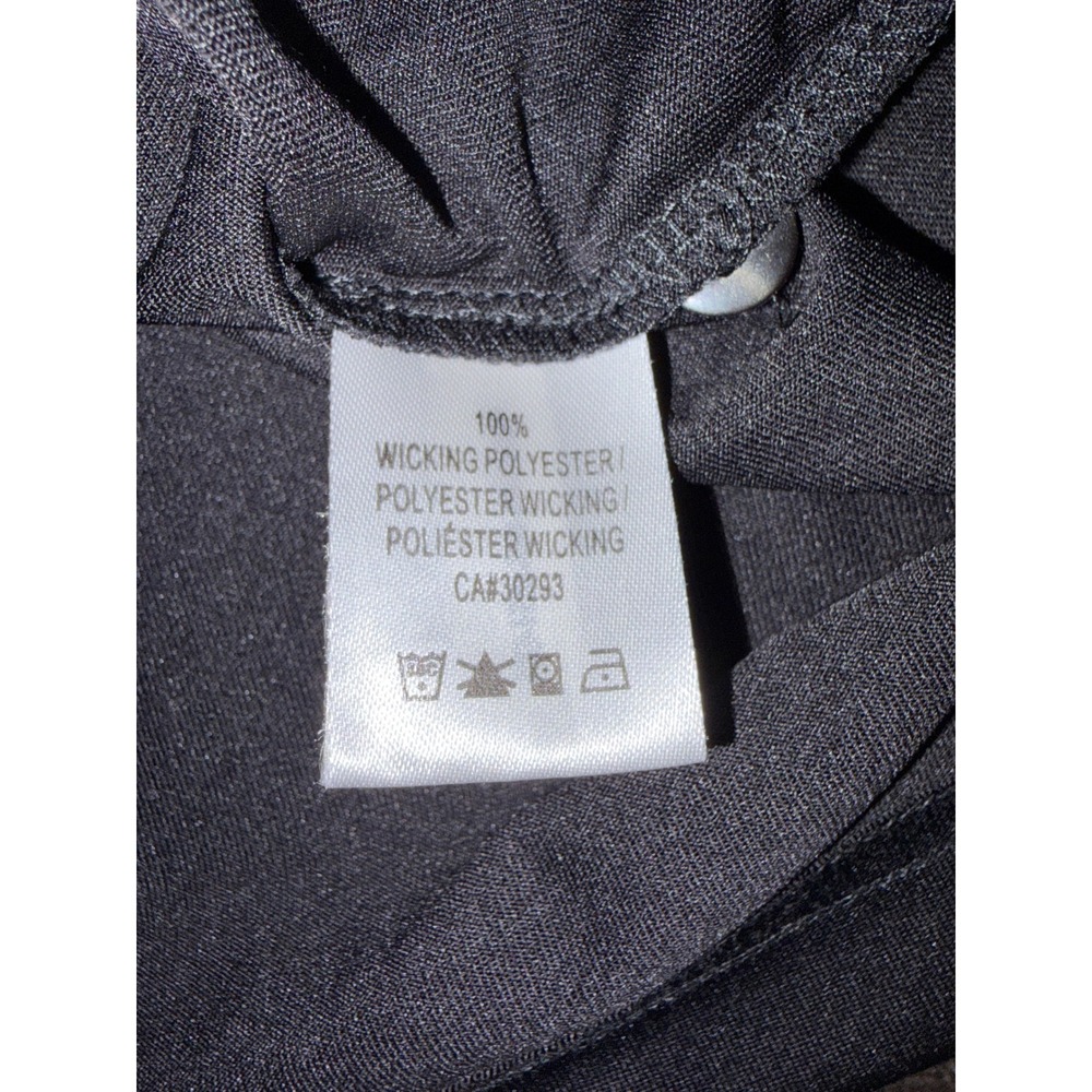 F&G Men XL Black Wicking Polyester Polo Shirt Rooster Logo Short Sleeve Golf Tee - Picture 7 of 9